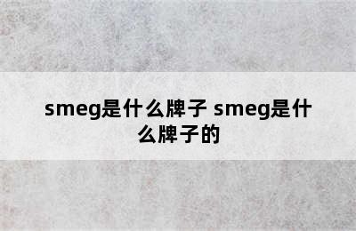 smeg是什么牌子 smeg是什么牌子的